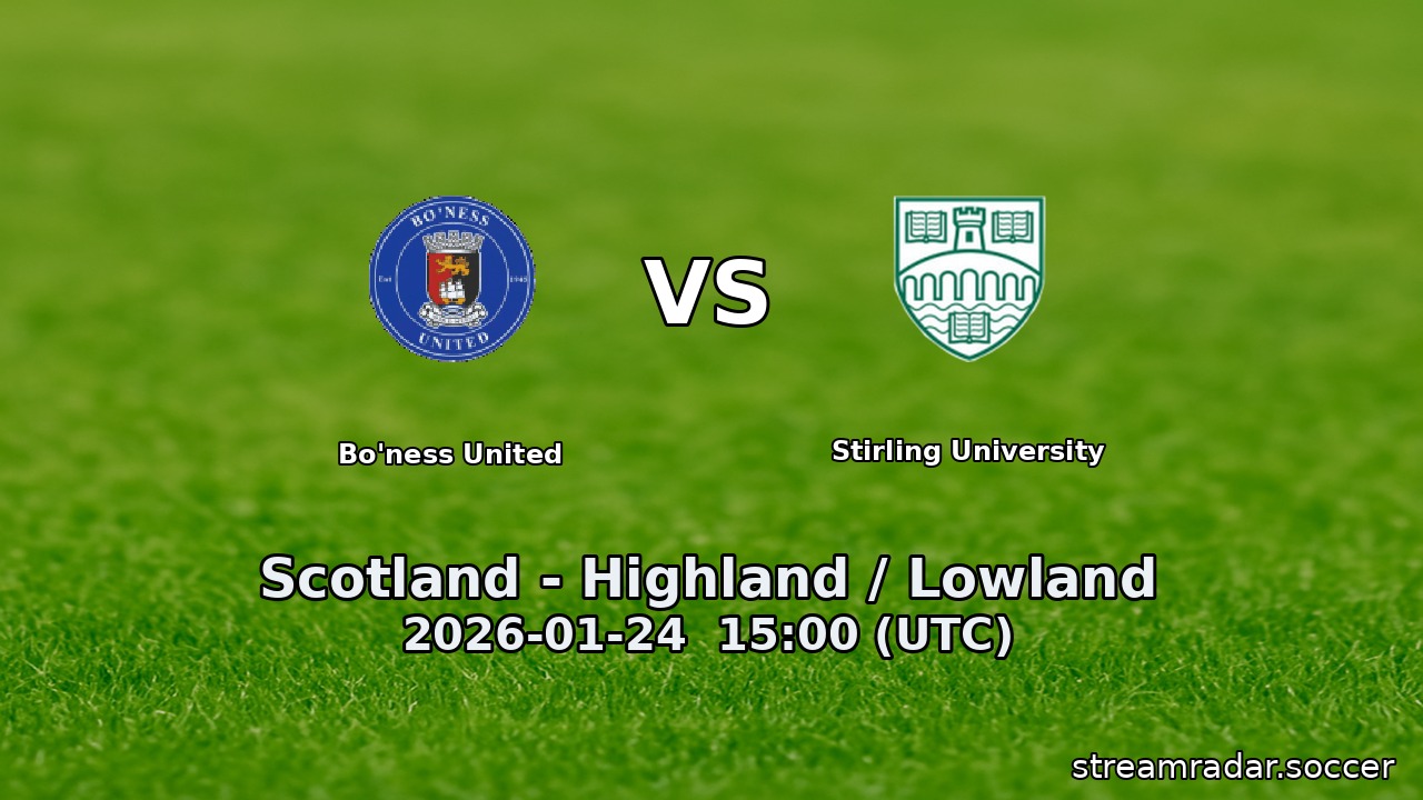Bo'ness United vs Stirling University