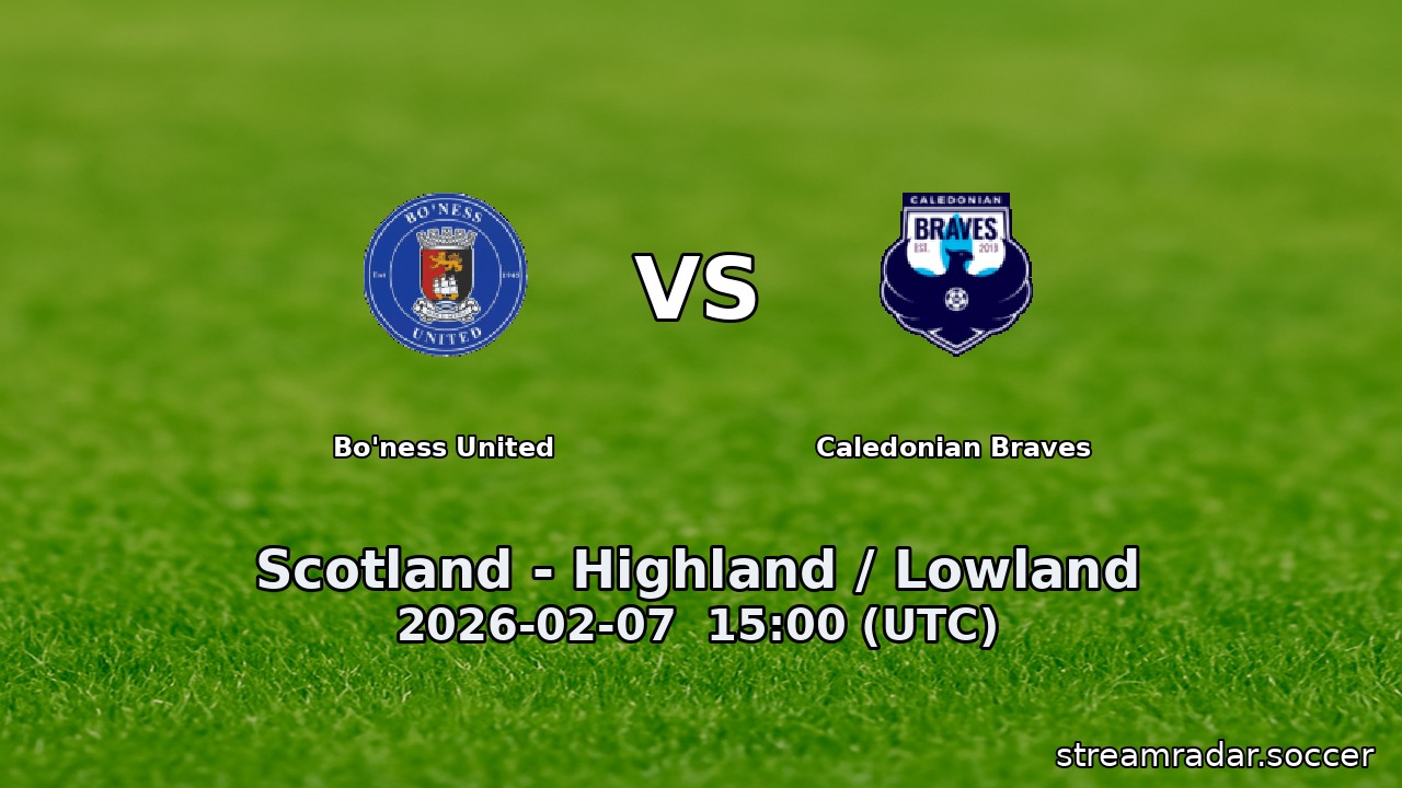 Bo'ness United vs Caledonian Braves