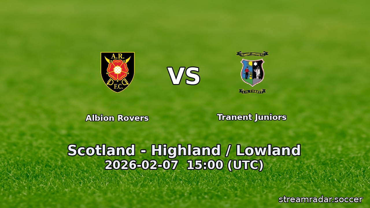 Albion Rovers vs Tranent Juniors