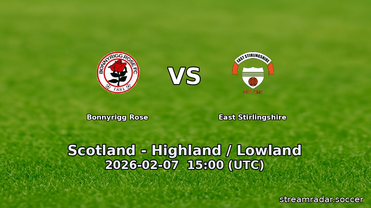 Bonnyrigg Rose vs East Stirlingshire