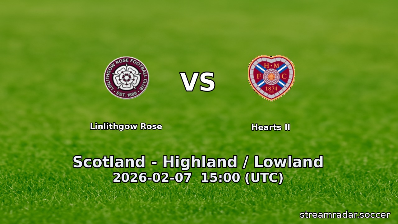 Linlithgow Rose vs Hearts II