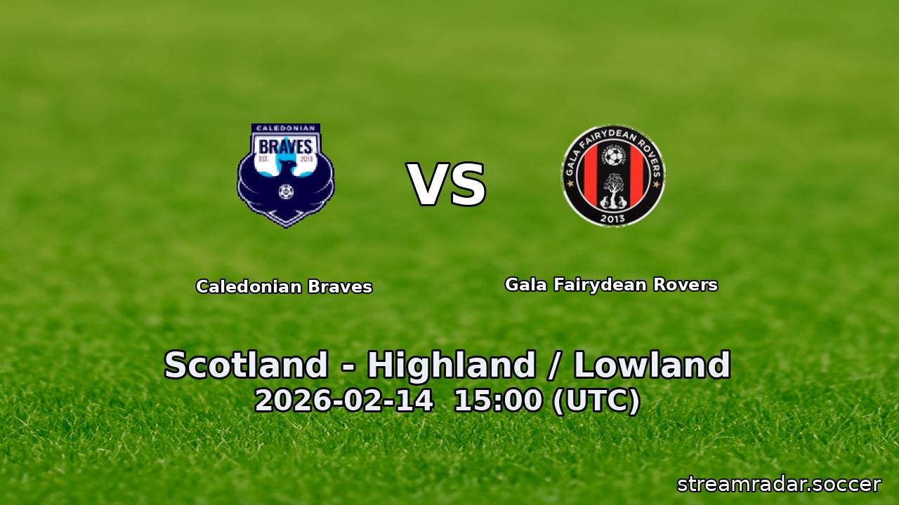 Caledonian Braves vs Gala Fairydean Rovers