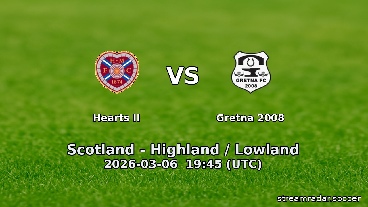 Hearts II vs Gretna 2008