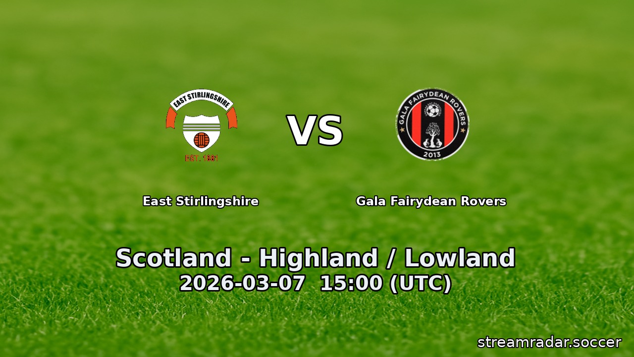 East Stirlingshire vs Gala Fairydean Rovers
