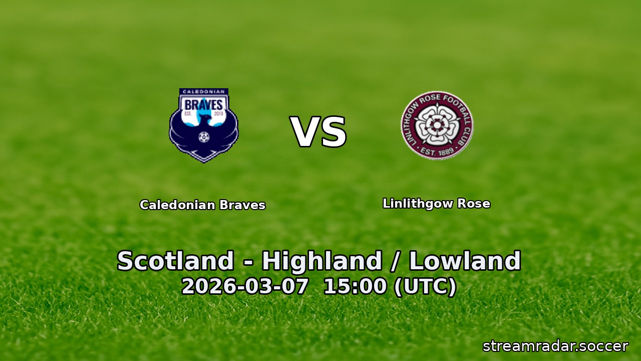 Caledonian Braves vs Linlithgow Rose
