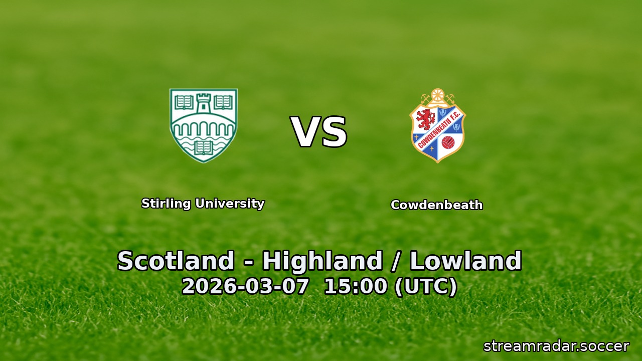 Stirling University vs Cowdenbeath