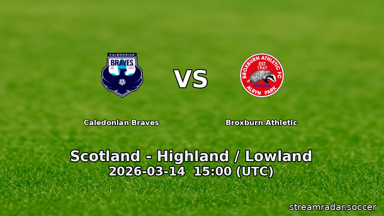Caledonian Braves vs Broxburn Athletic
