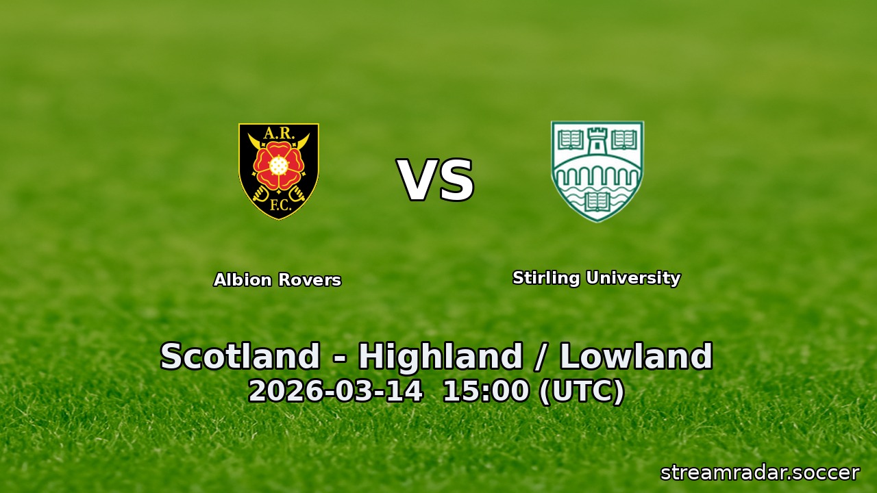 Albion Rovers vs Stirling University