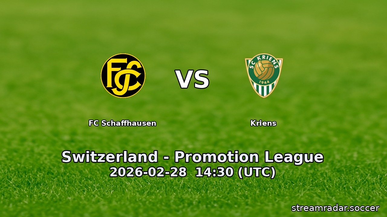 FC Schaffhausen vs Kriens