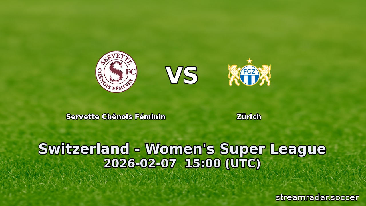Servette Chênois Féminin vs Zürich