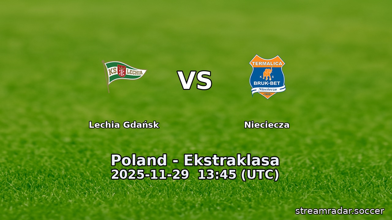 Lechia Gdańsk vs Nieciecza