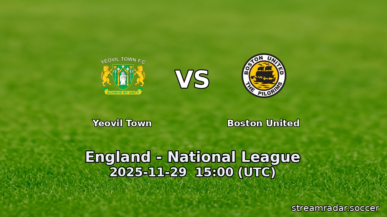 Yeovil Town vs Boston United