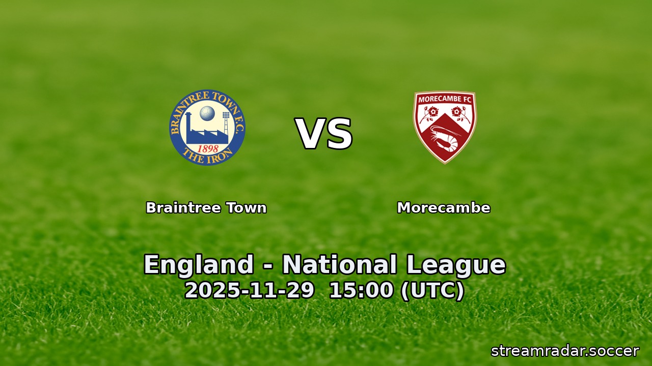 Braintree Town vs Morecambe