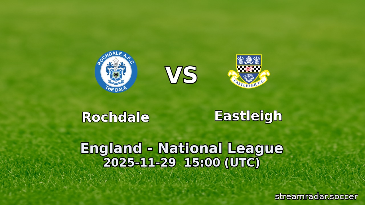 Rochdale vs Eastleigh