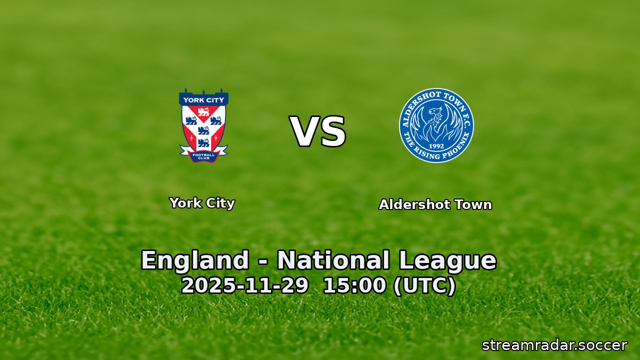York City vs Aldershot Town