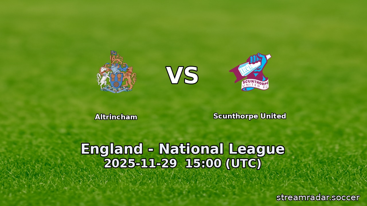 Altrincham vs Scunthorpe United