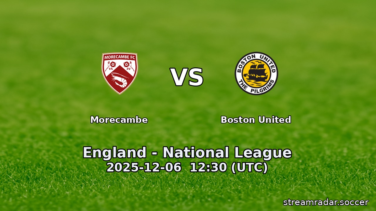 Morecambe vs Boston United