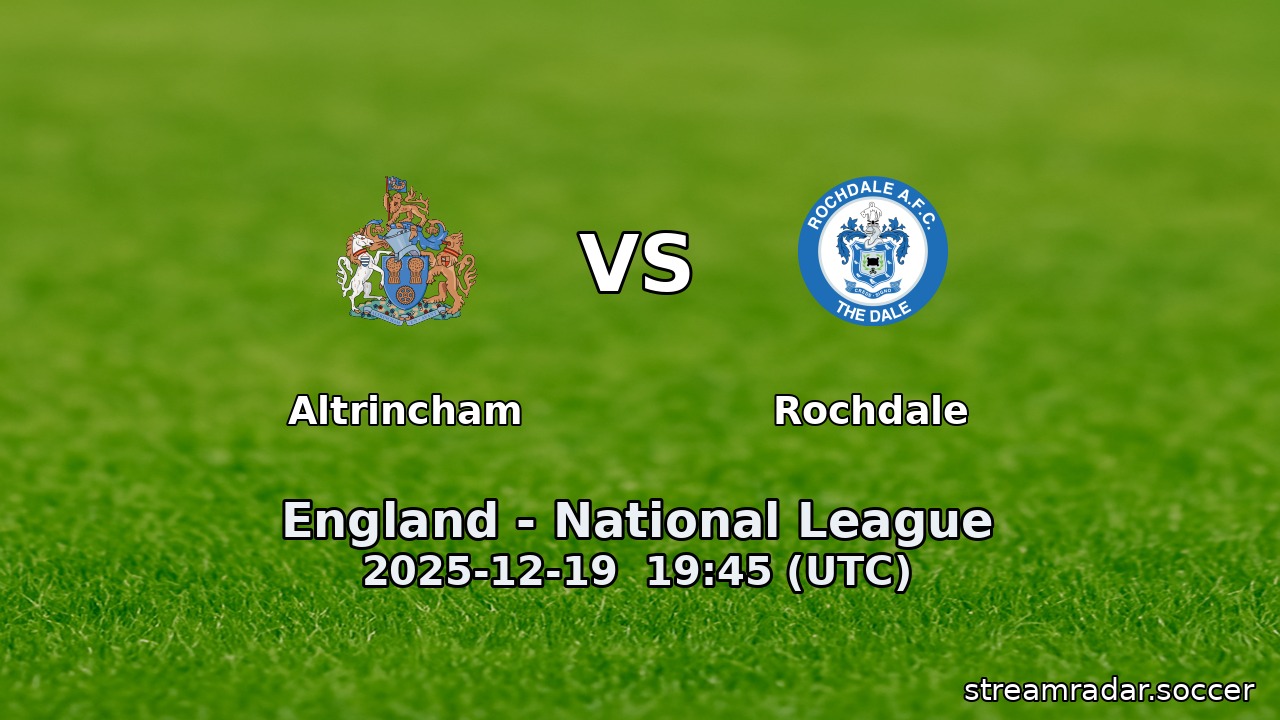 Altrincham vs Rochdale