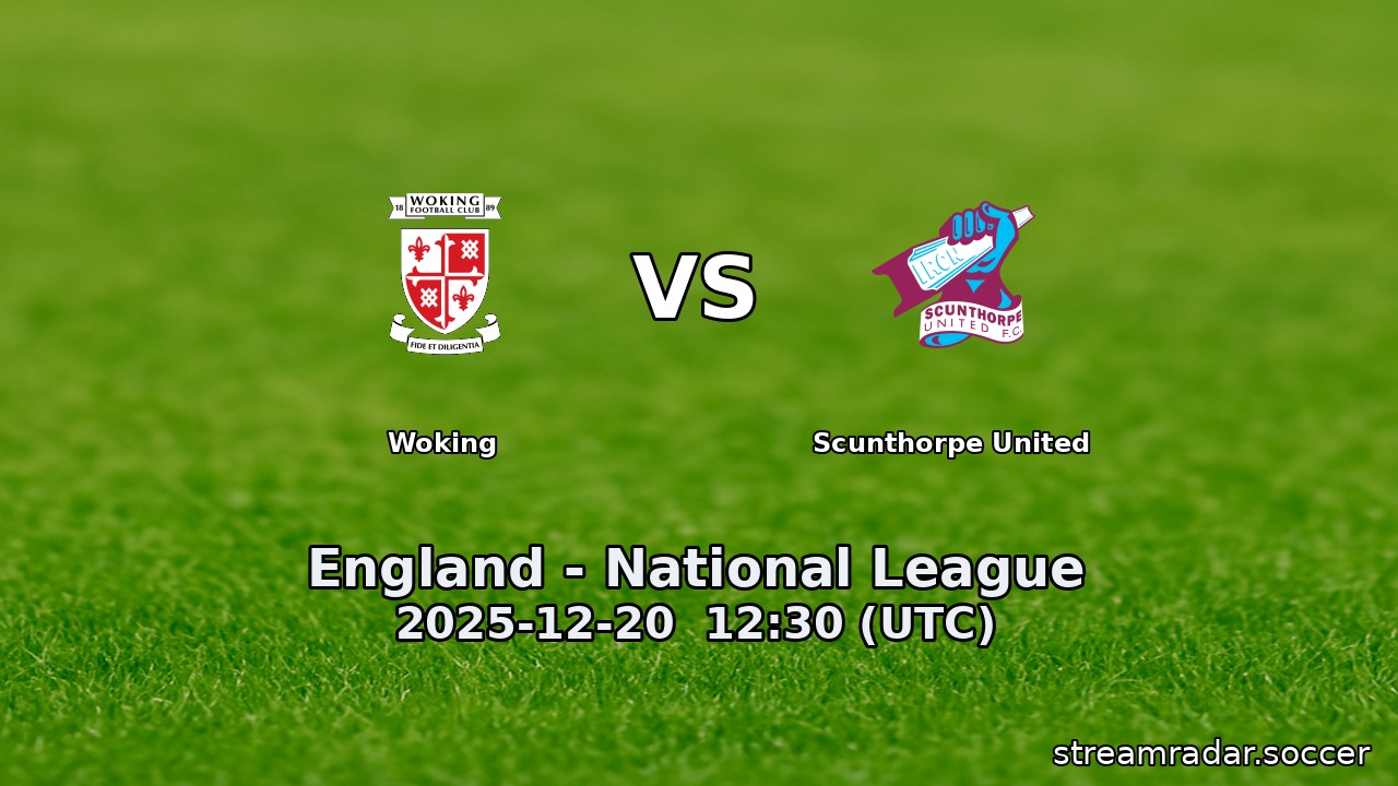 Woking vs Scunthorpe United
