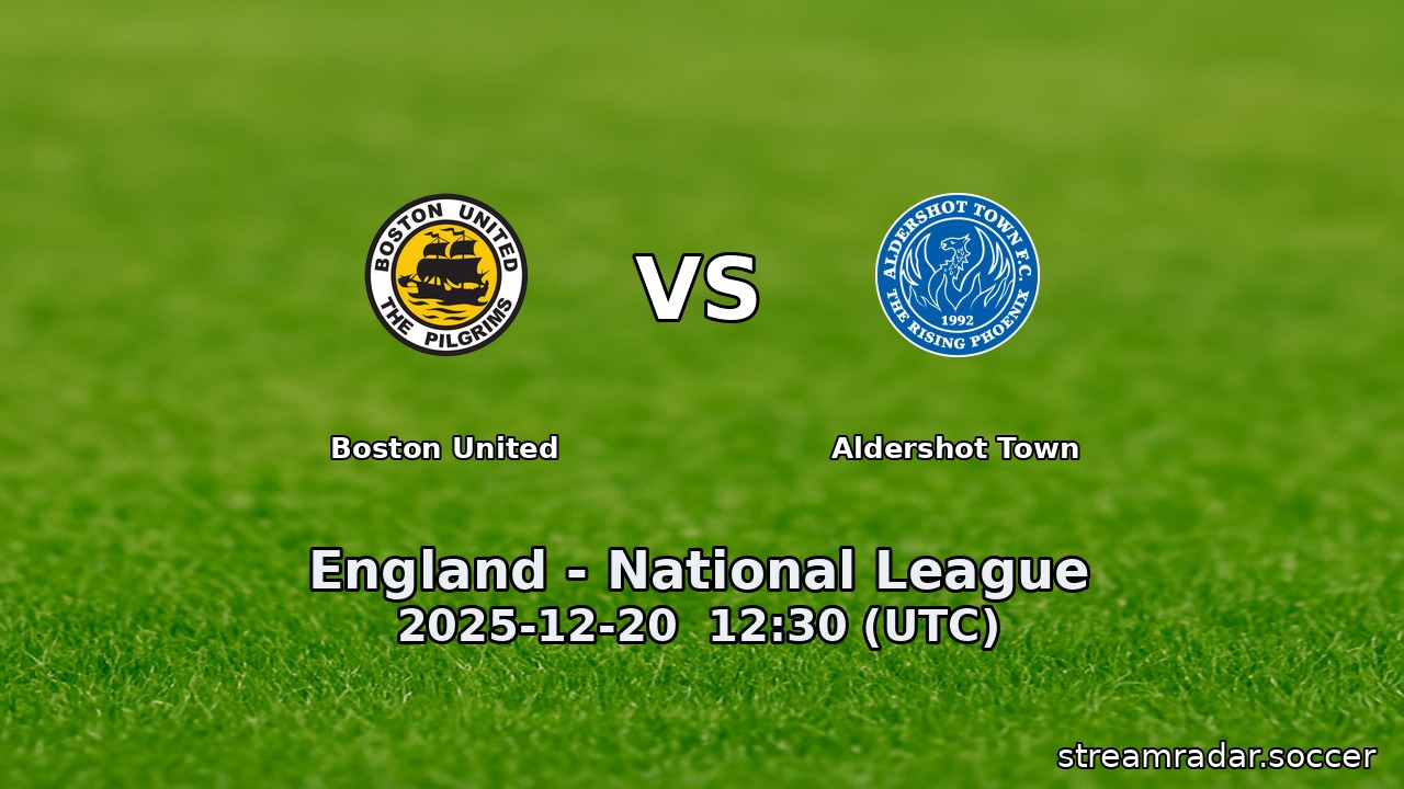 Boston United vs Aldershot Town