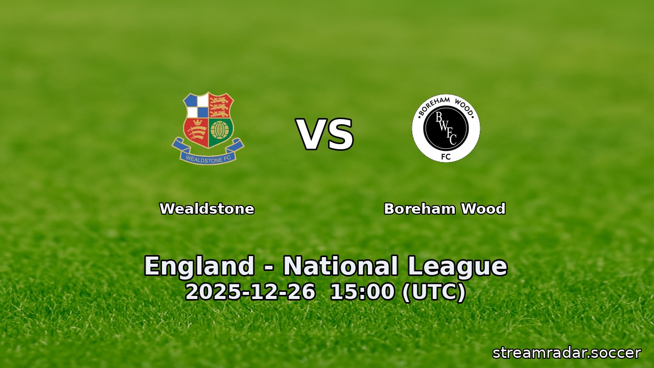 Wealdstone vs Boreham Wood
