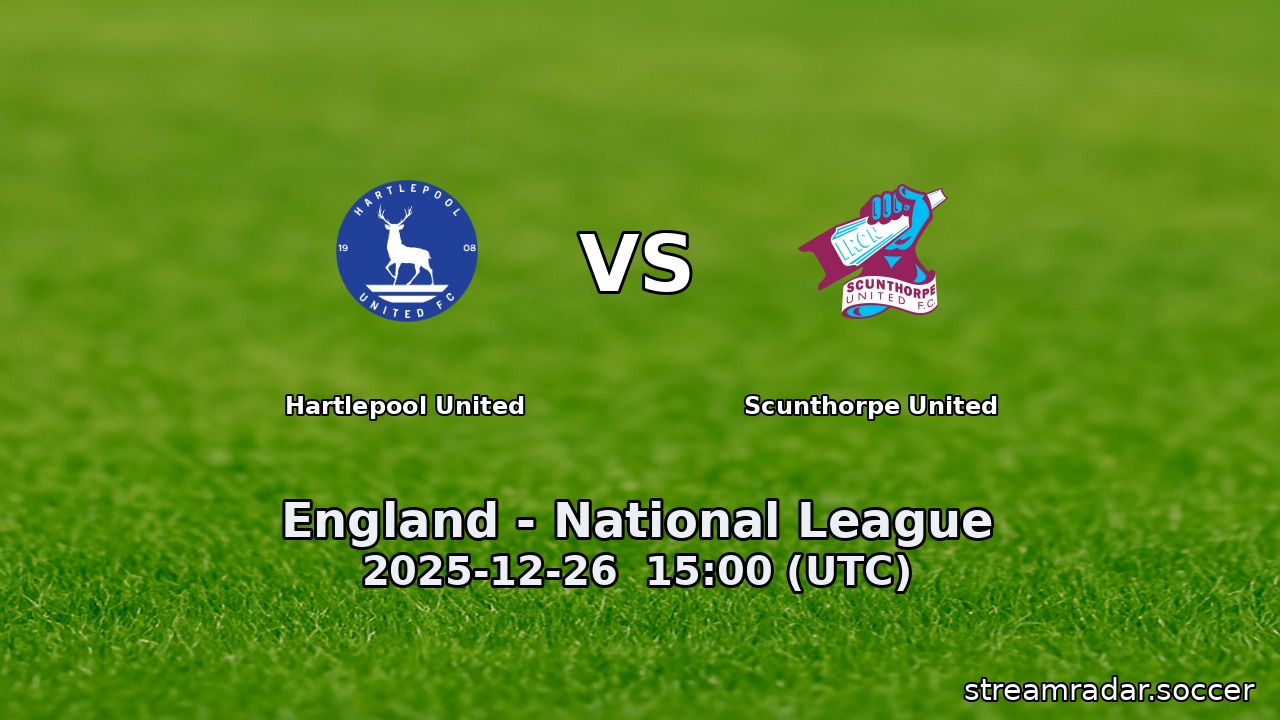 Hartlepool United vs Scunthorpe United