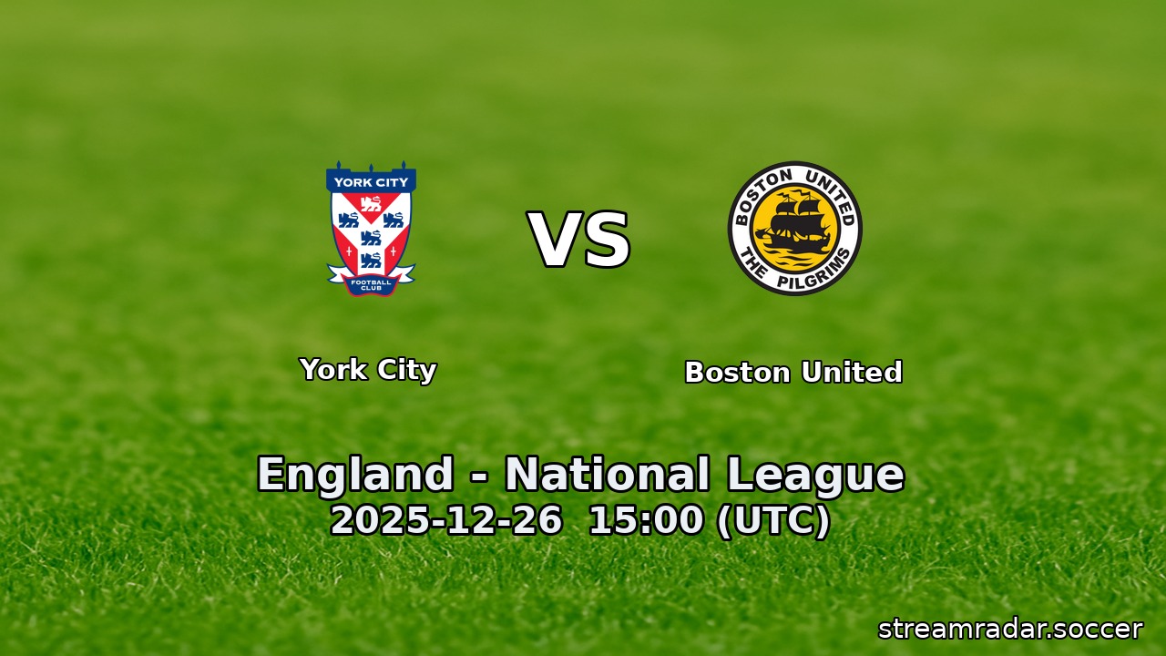 York City vs Boston United