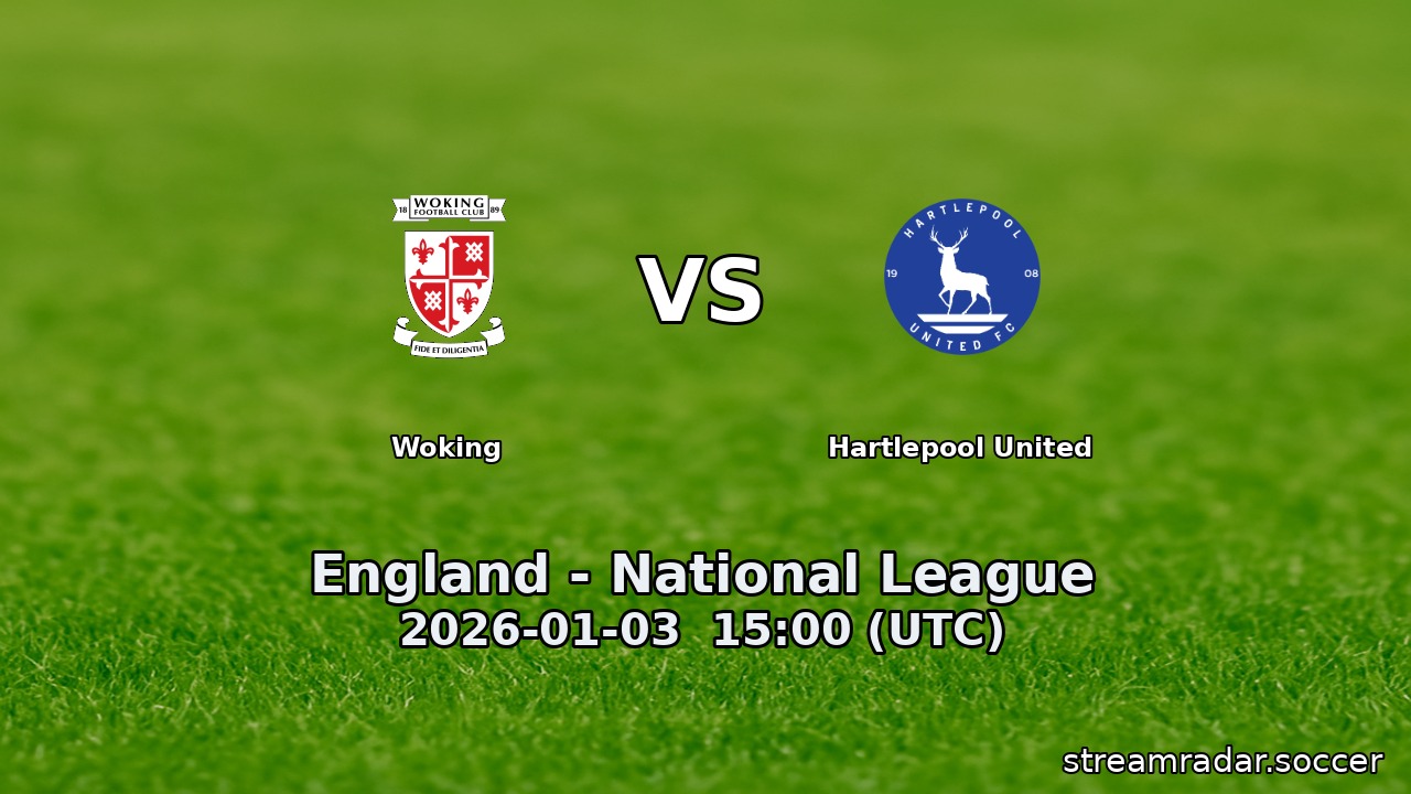 Woking vs Hartlepool United