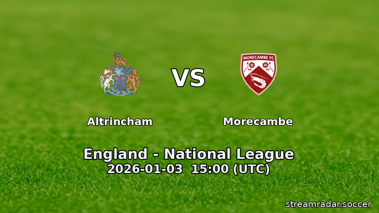 Altrincham vs Morecambe