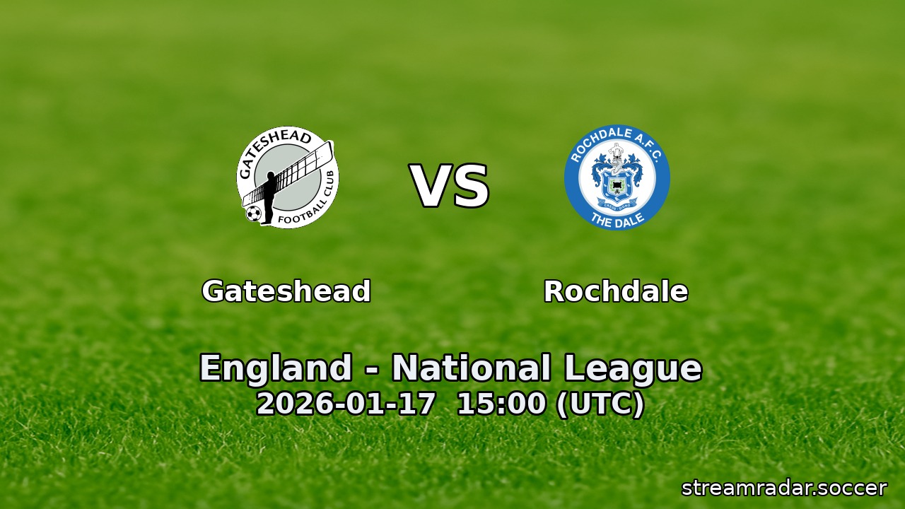 Gateshead vs Rochdale