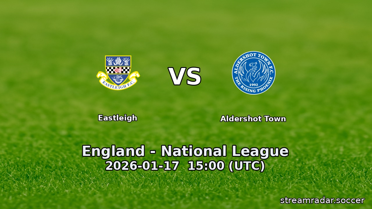 Eastleigh vs Aldershot Town