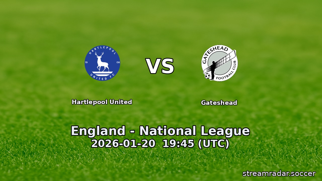 Hartlepool United vs Gateshead