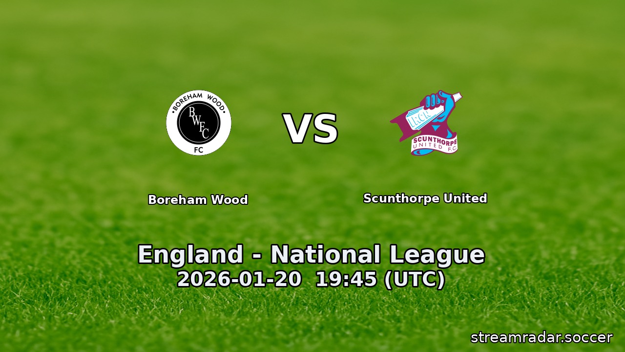 Boreham Wood vs Scunthorpe United
