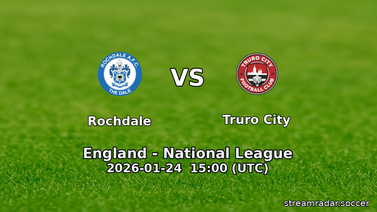 Rochdale vs Truro City