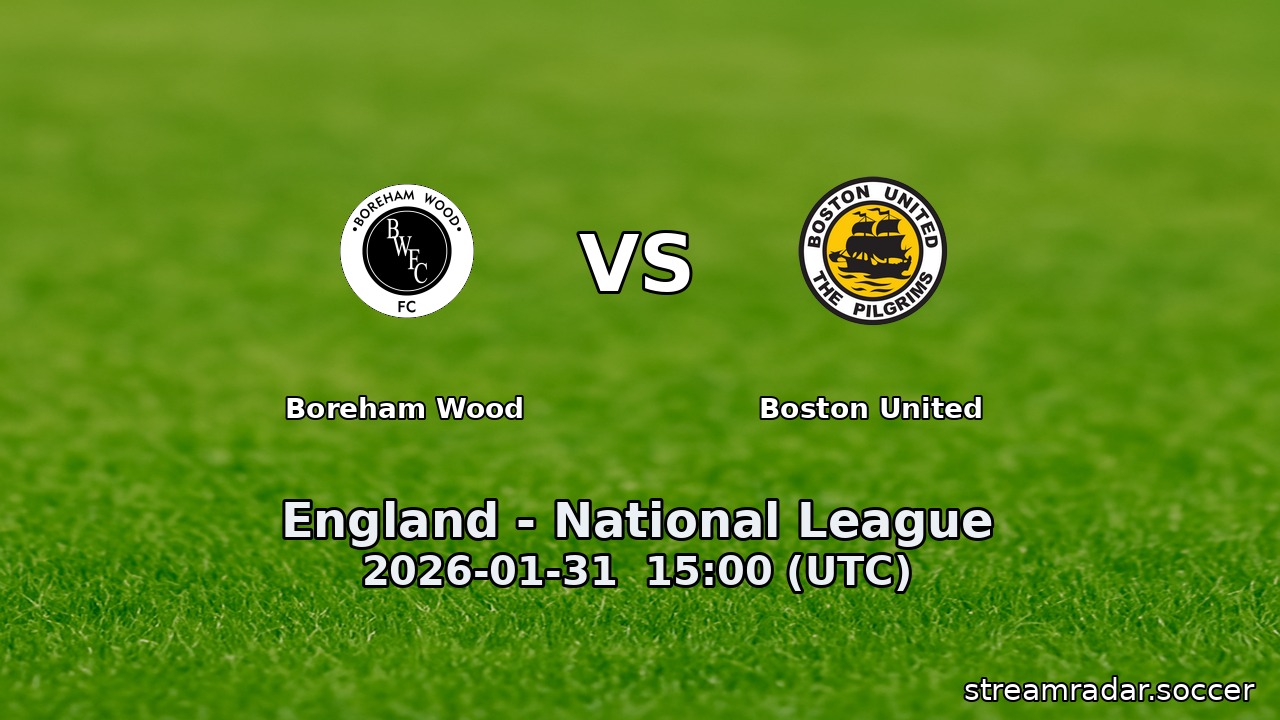 Boreham Wood vs Boston United