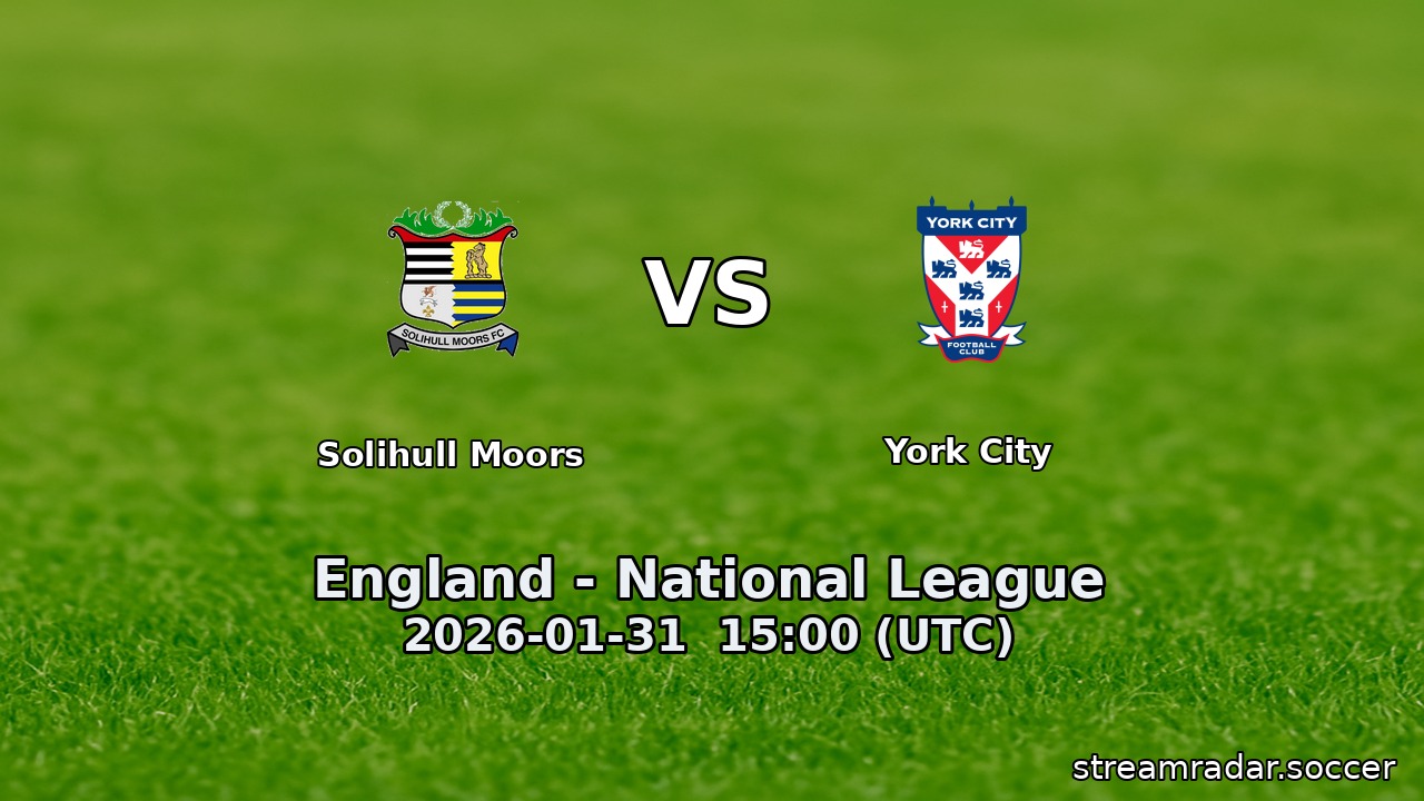 Solihull Moors vs York City