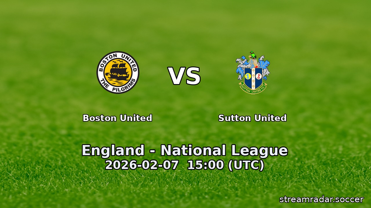 Boston United vs Sutton United