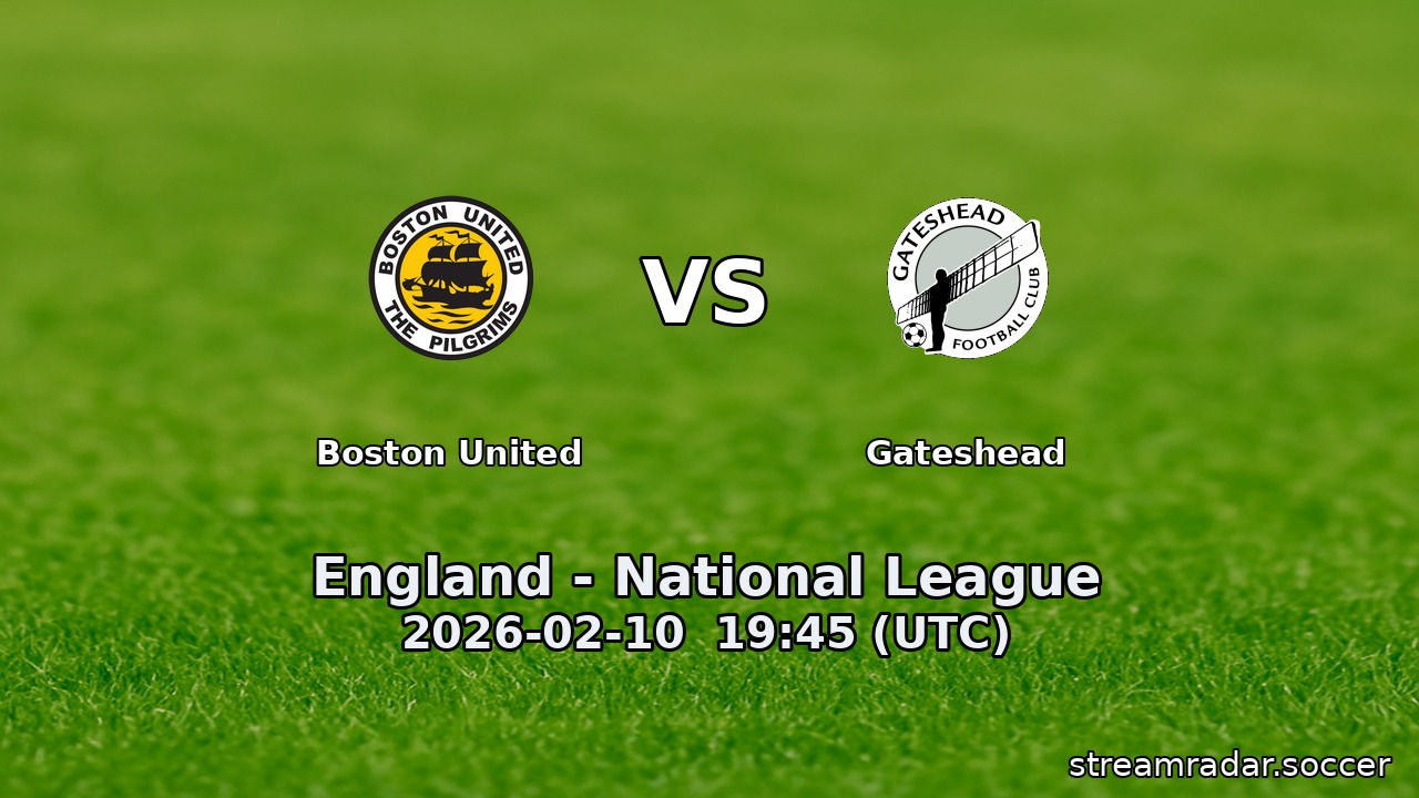 Boston United vs Gateshead