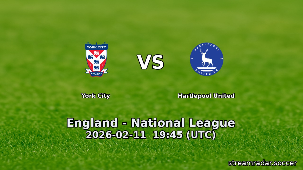 York City vs Hartlepool United
