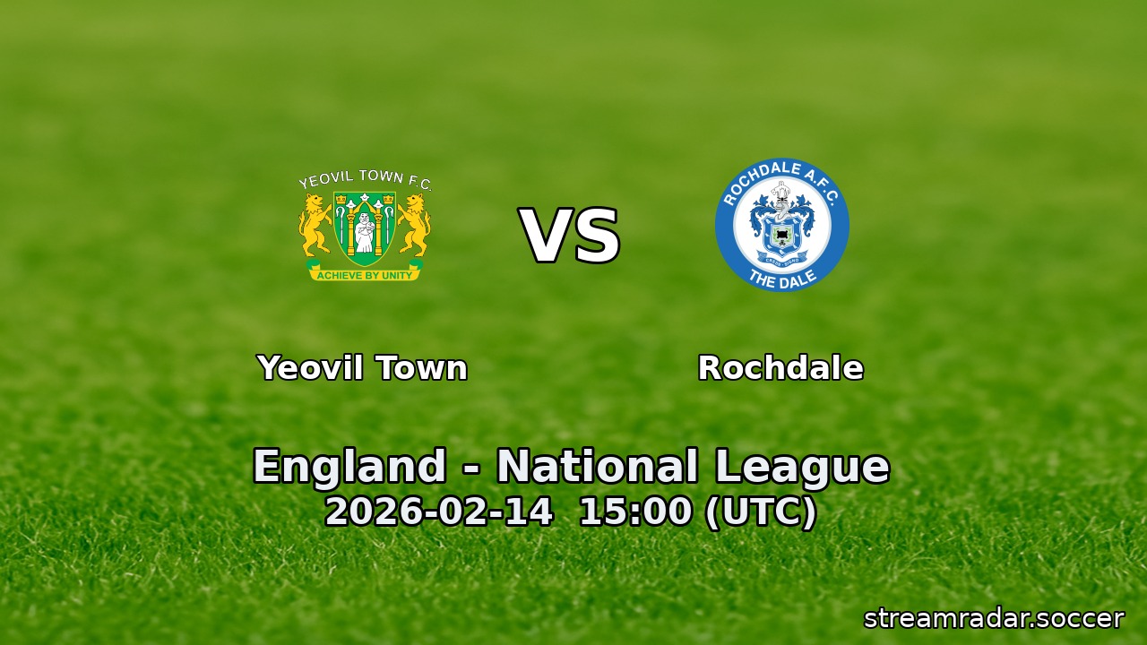 Yeovil Town vs Rochdale