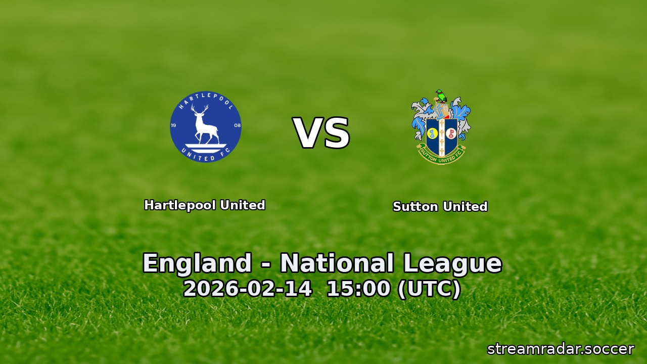 Hartlepool United vs Sutton United