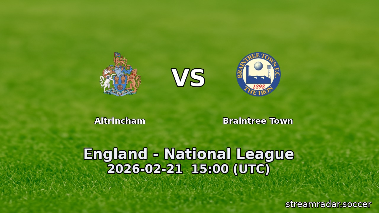 Altrincham vs Braintree Town