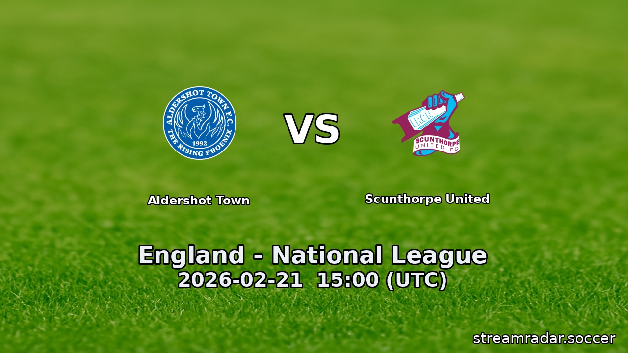 Aldershot Town vs Scunthorpe United