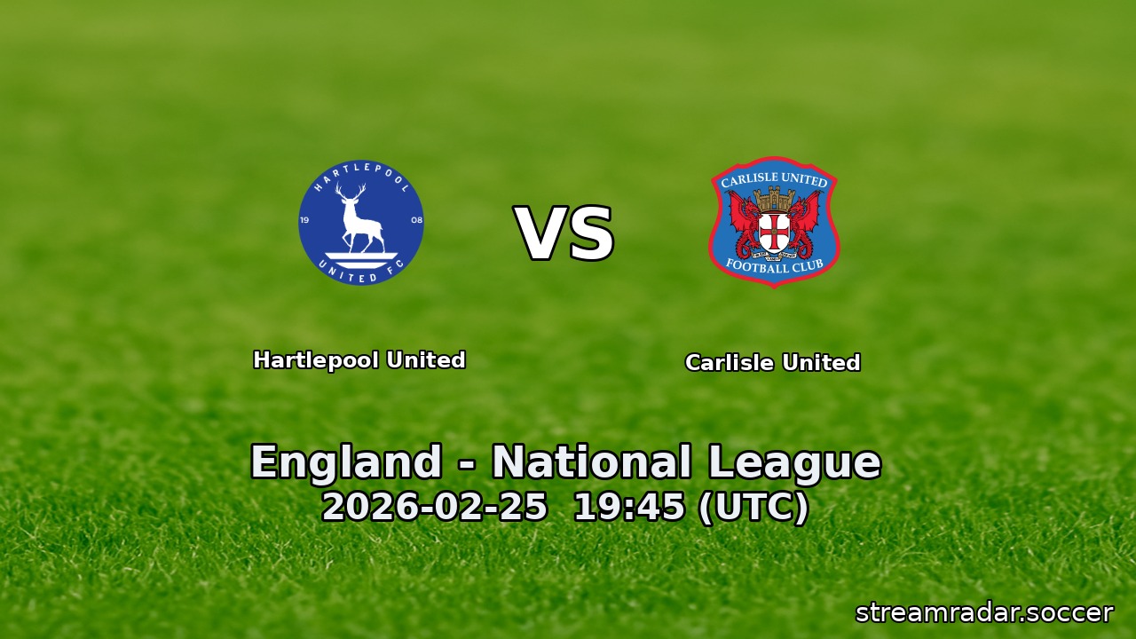 Hartlepool United vs Carlisle United