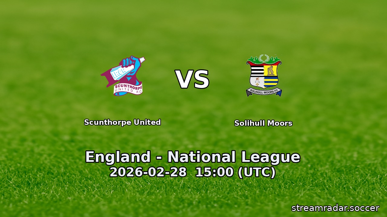 Scunthorpe United vs Solihull Moors