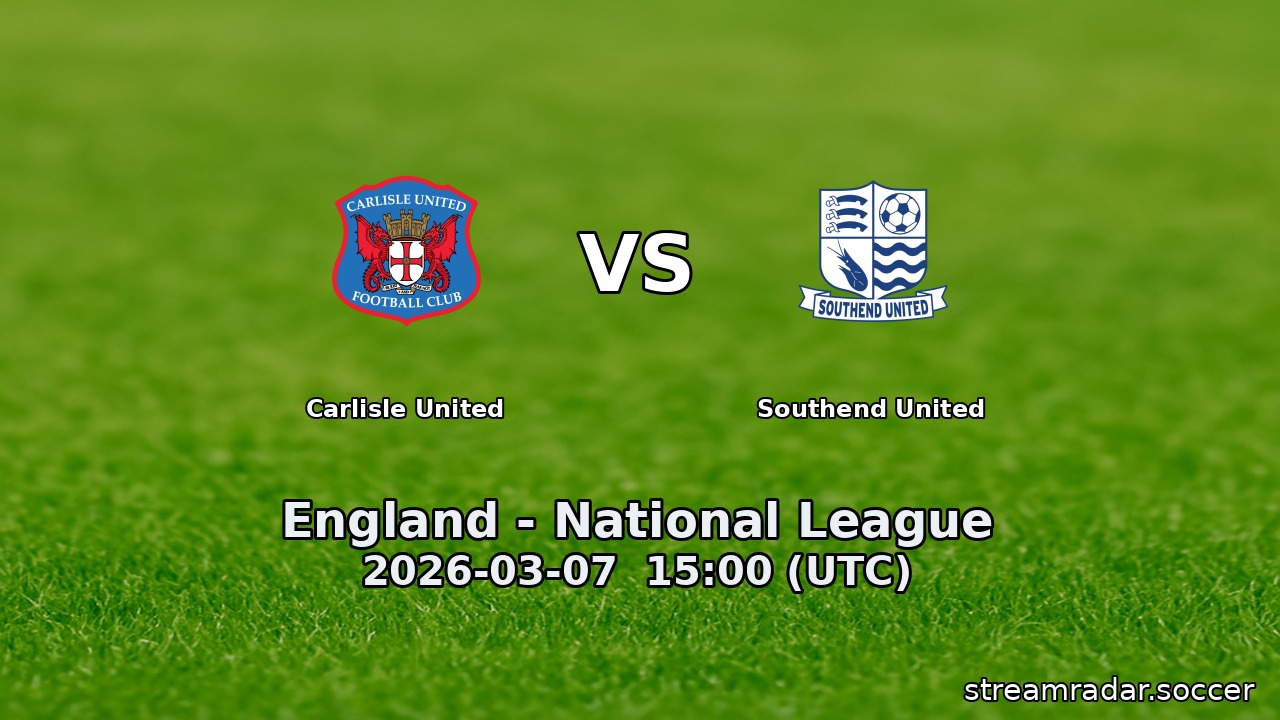 Carlisle United vs Southend United