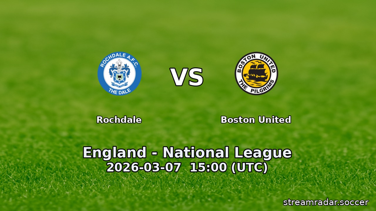 Rochdale vs Boston United