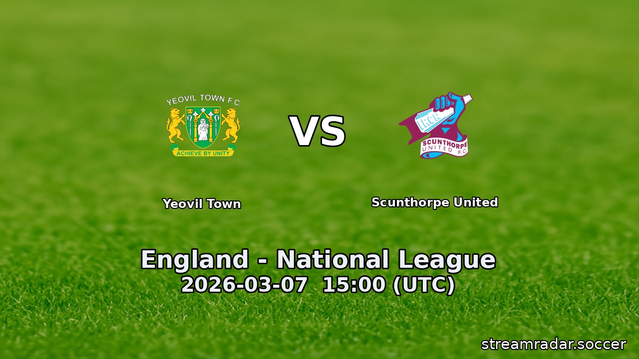 Yeovil Town vs Scunthorpe United