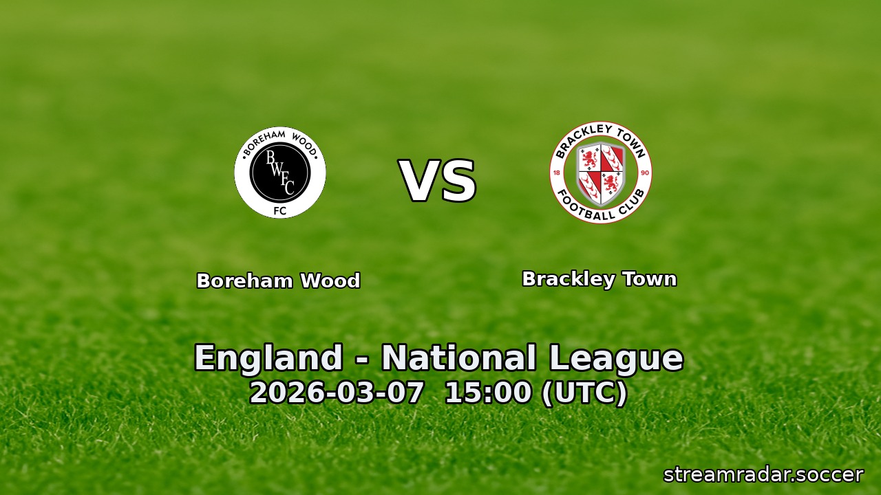 Boreham Wood vs Brackley Town