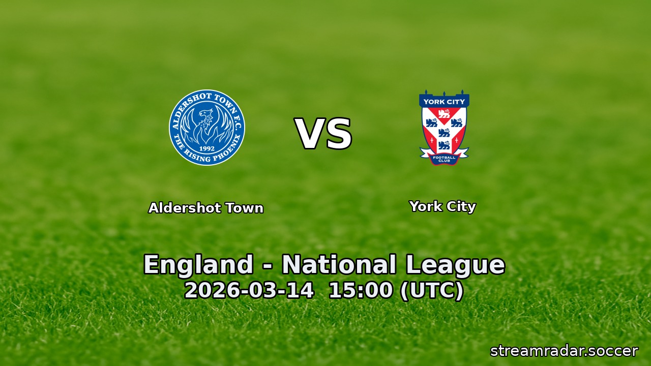 Aldershot Town vs York City